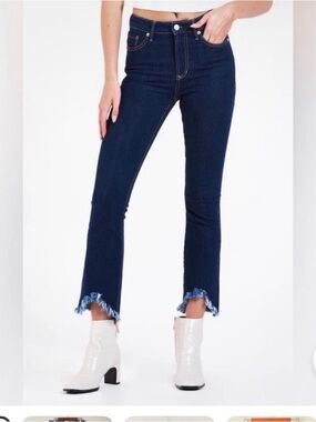 Dear John Raw Hem Dark Wash Jeans Womens size 31 EUC